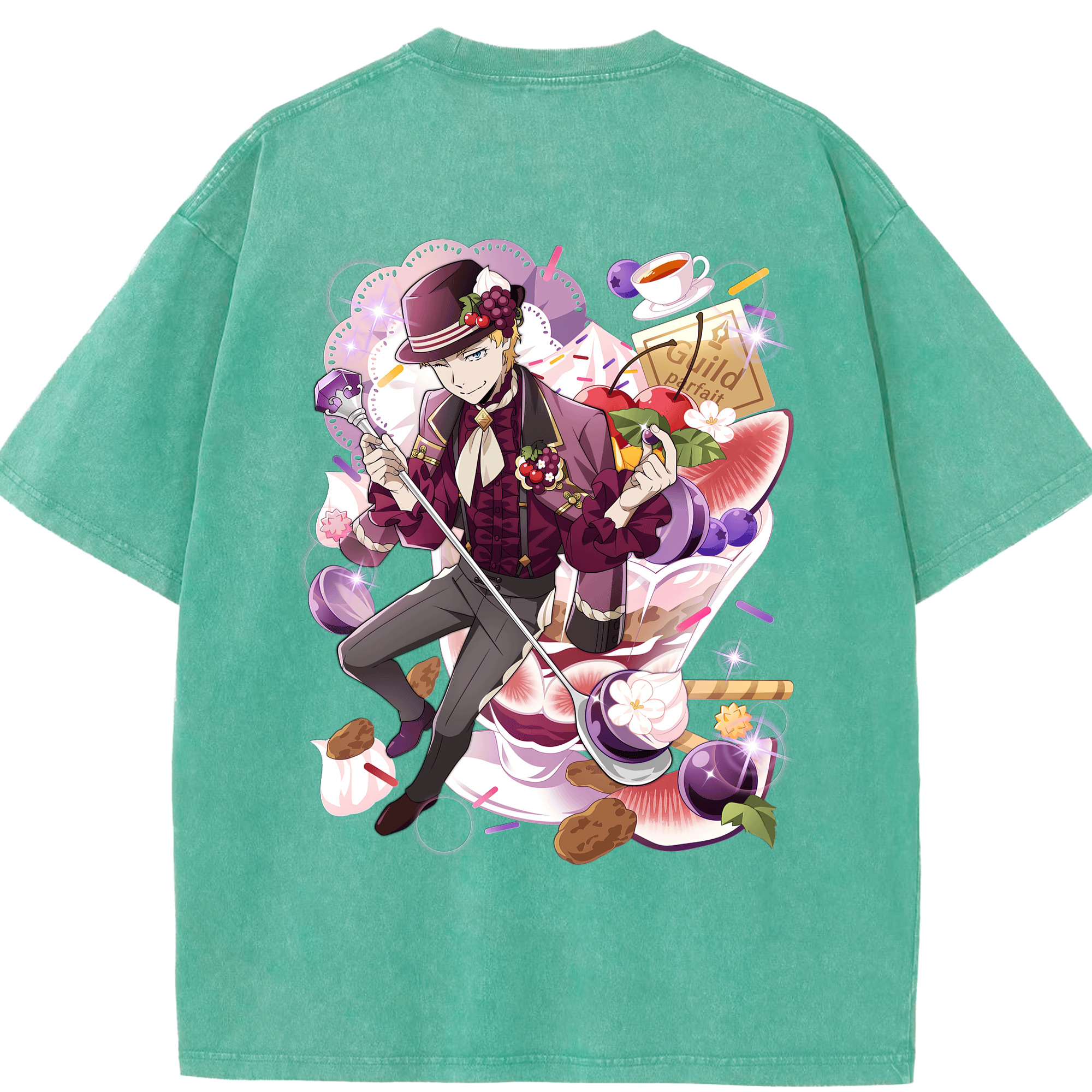 （画像用） 文豪ストレイドッグス Bungo Stray Dogs 綿100% ヴィンテージ風 半袖Tシャツ（背面プリント）